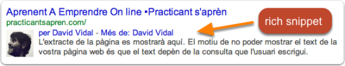 Google+ rich snippet