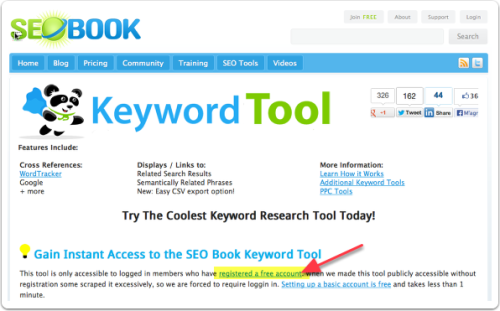 Seo Book Keyword Tool