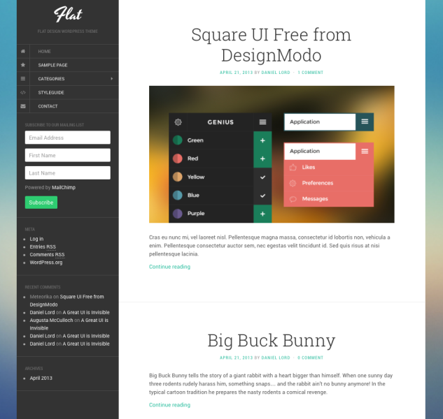 flatblog wordpress theme
