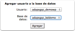 uneix usuari i bd mysql